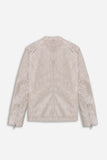 GIUBBOTTO BIKER SIMILPELLE GRIGIO CHIARO - Sonnybono
