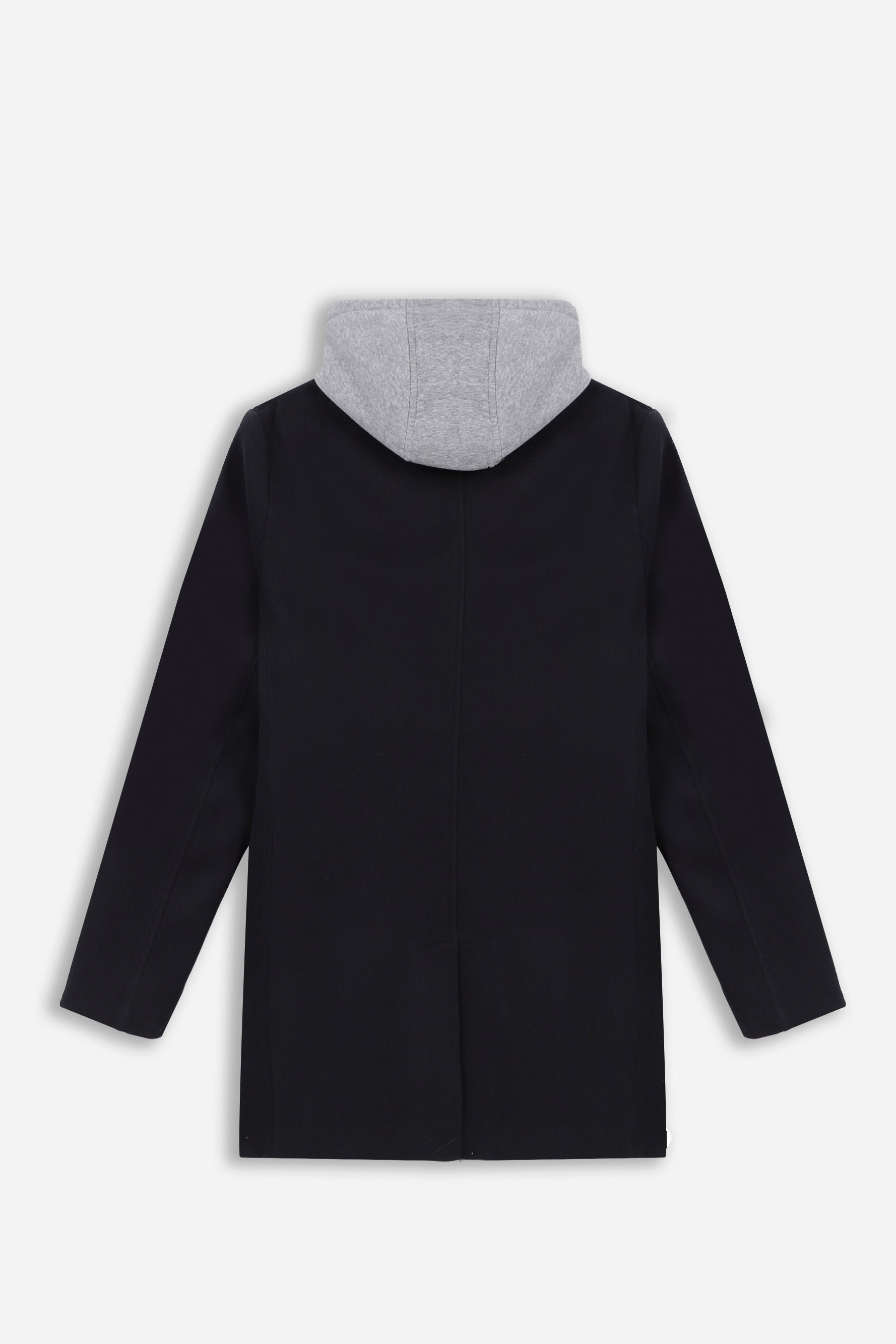 CAPPOTTO BARONETTO CON CAPPUCCIO IN FELPA NERO - Sonnybono