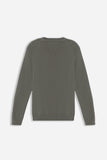 MAGLIA GIROCOLLO TESSUTO SLUB VERDE MILITARE
