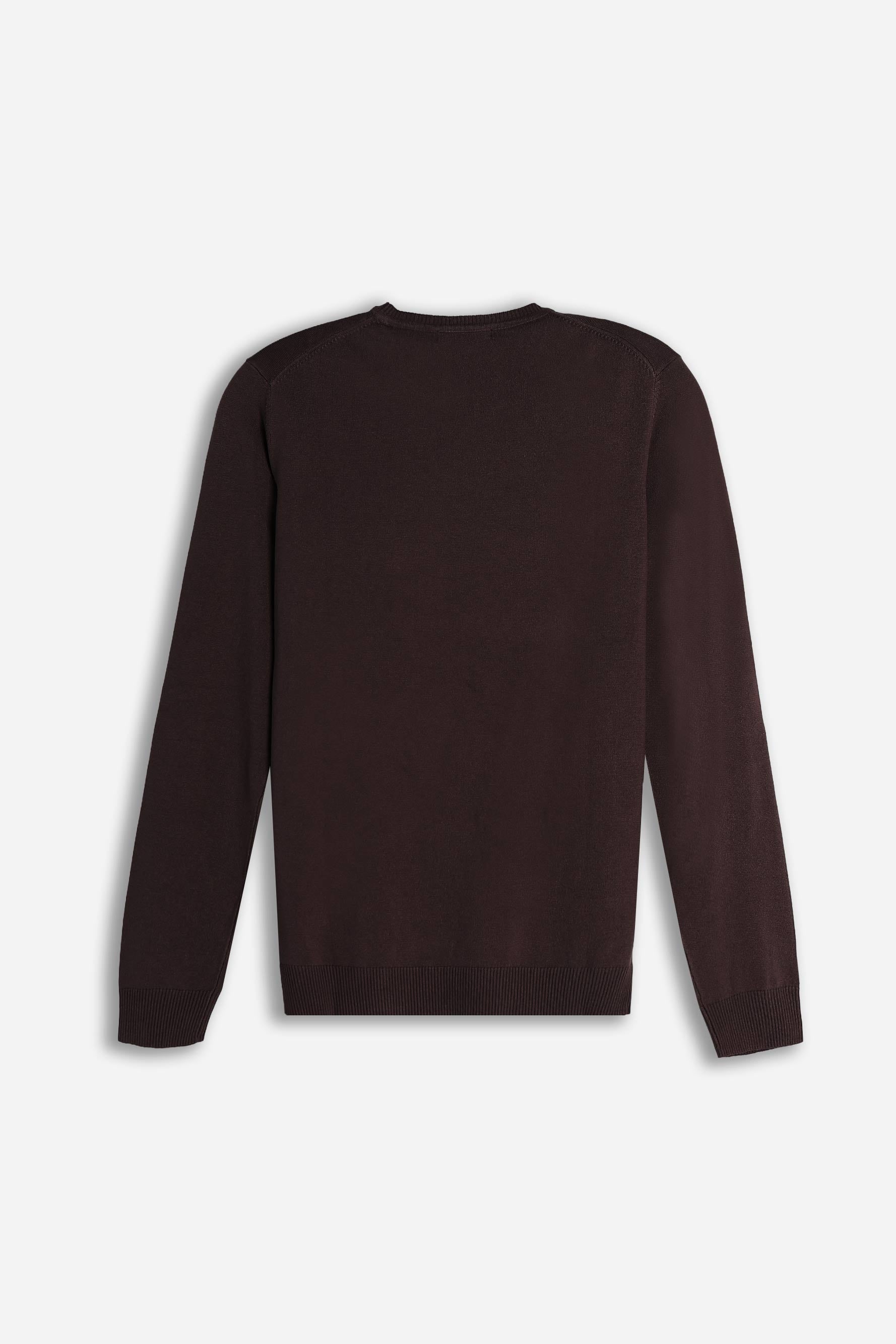 MAGLIA GIROCOLLO BASIC MORO