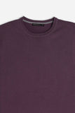 MAGLIA GIROCOLLO BASIC PRUGNA