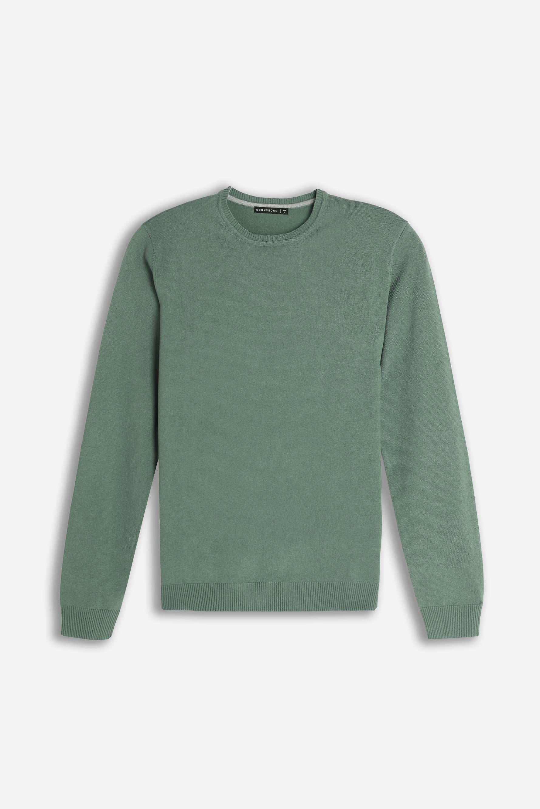 MAGLIA GIROCOLLO BASIC SALVIA