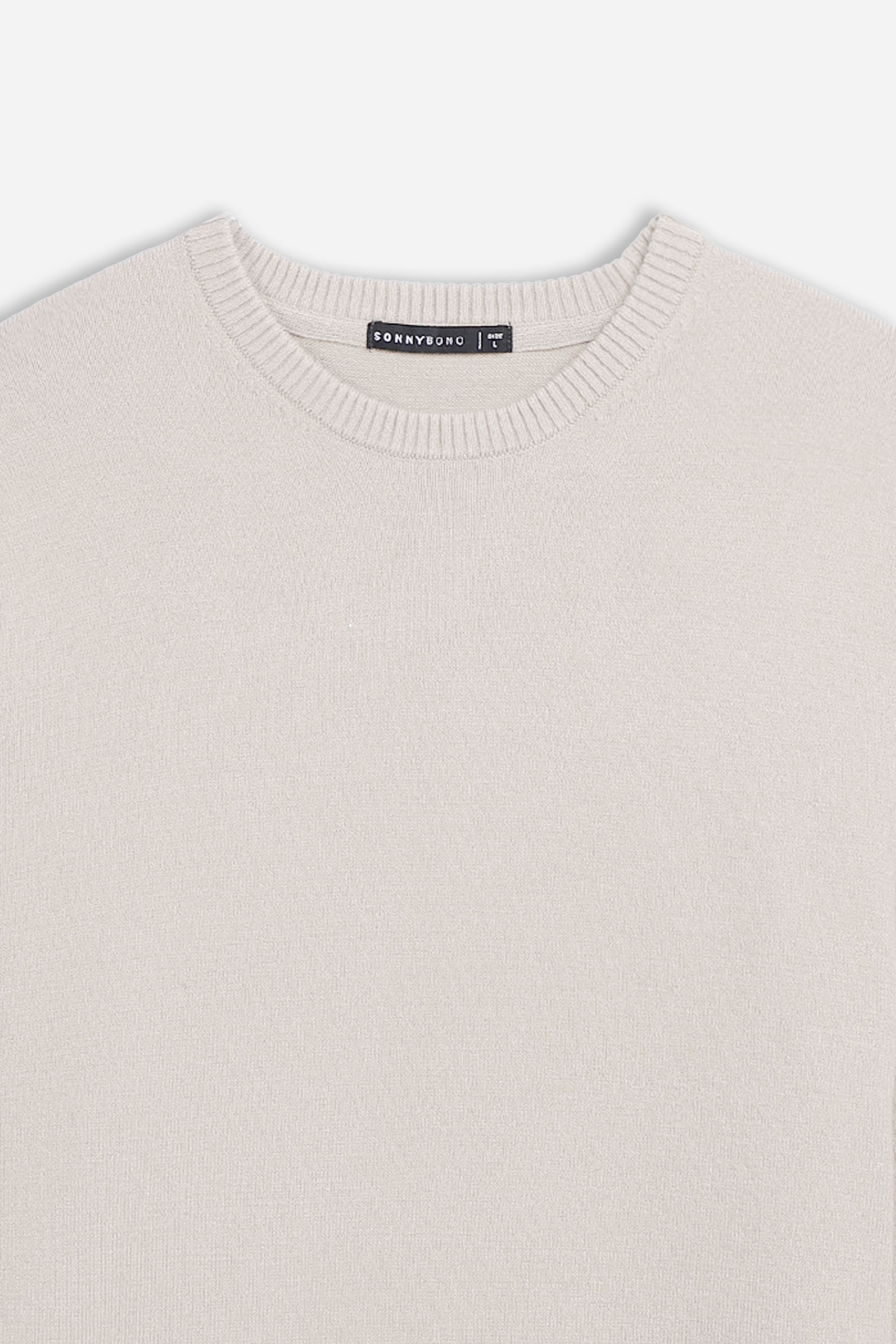 MAGLIA GIROCOLLO CASHMERE LIKE BEIGE CHIARO - Sonnybono