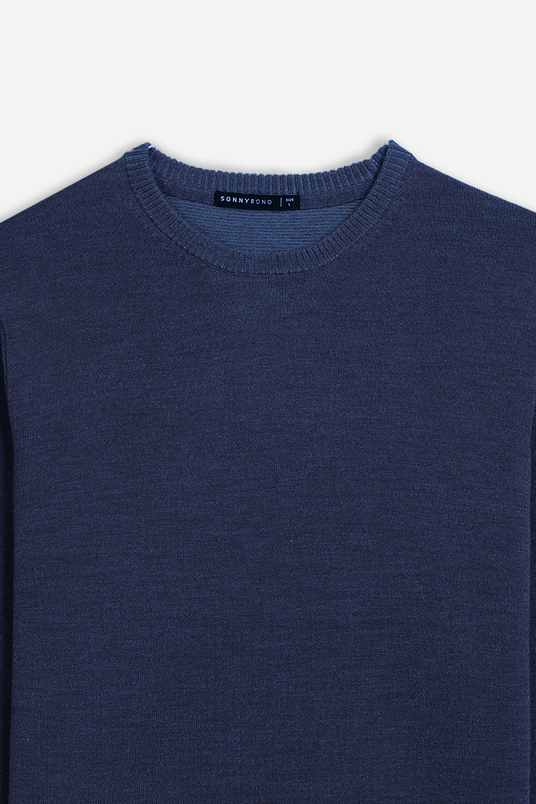 MAGLIA GIROCOLLO CASHMERE LIKE DENIM - Sonnybono