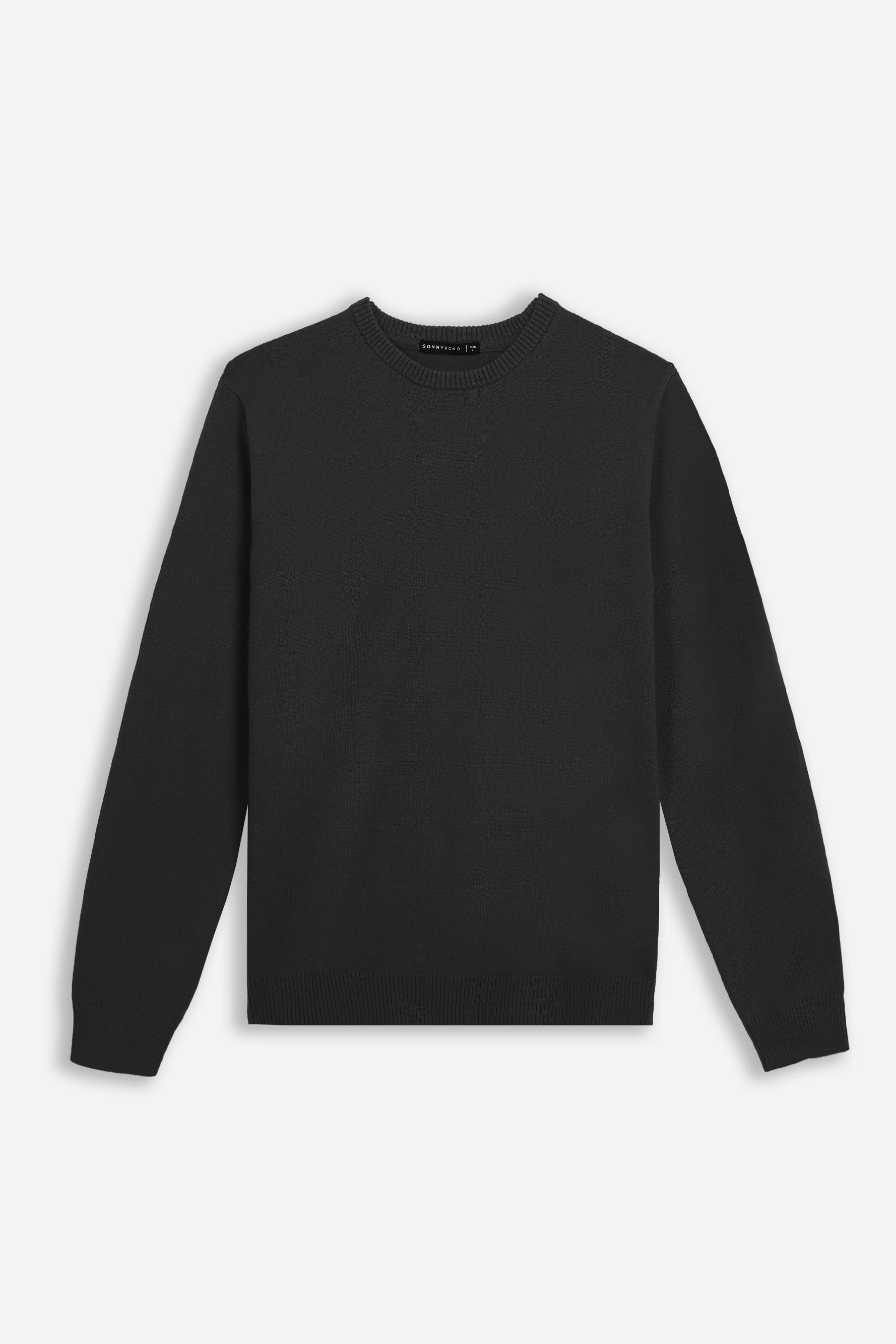 MAGLIA GIROCOLLO CASHMERE LIKE NERO - Sonnybono