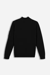 MAGLIA CON COLLO CON BOTTONI NERO