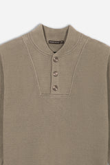 MAGLIA CON COLLO CON BOTTONI SASSO