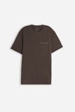 T-SHIRT GIROCOLLO SLUB CON TASCHINO MORO