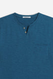 T-SHIRT COLLO A GOCCIA IN SLUB OTTANIO