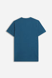 T-SHIRT COLLO A GOCCIA IN SLUB OTTANIO