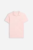 POLO SLUB CON COLLO DERBY ROSA