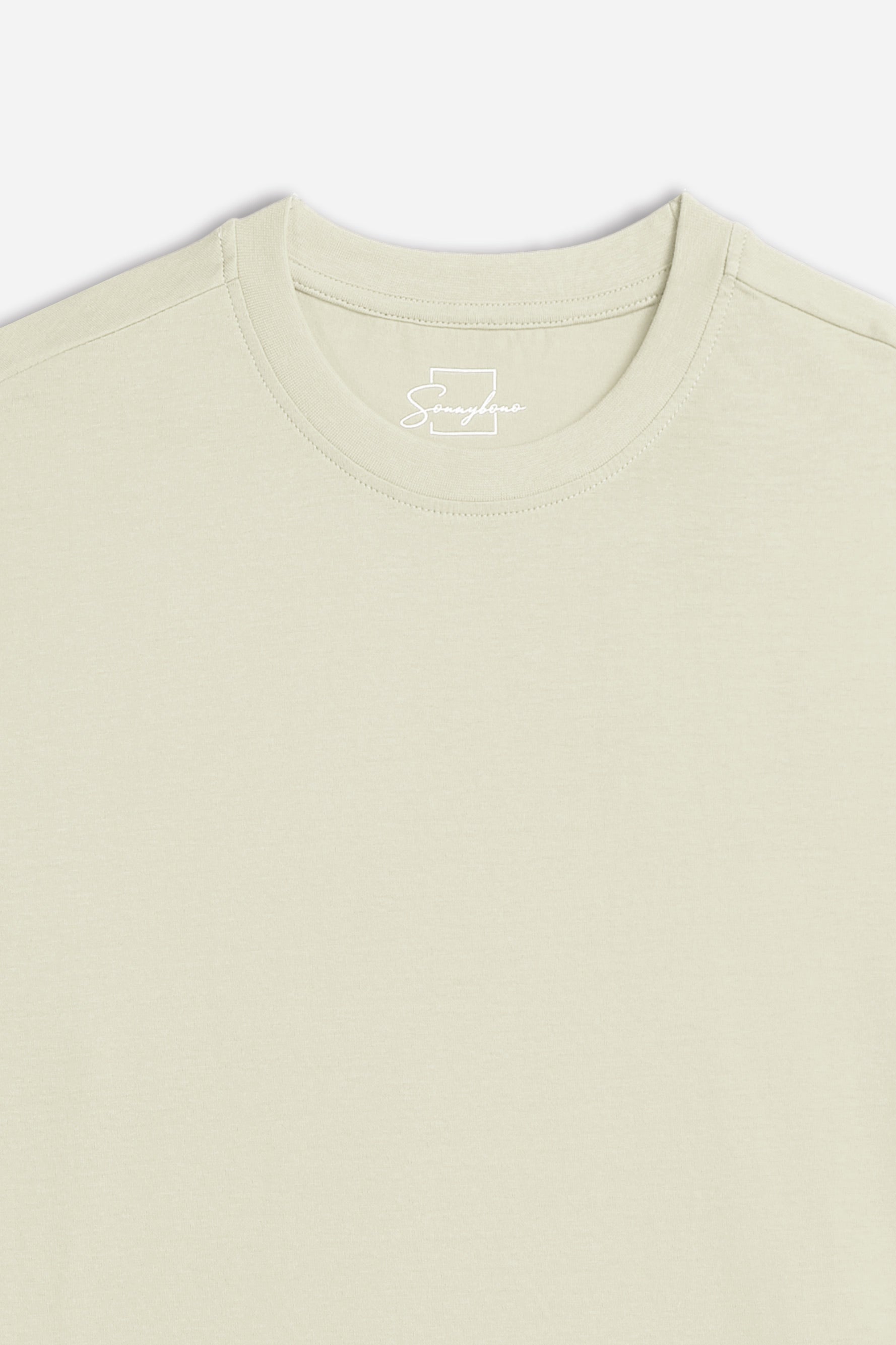T-SHIRT GIROCOLLO BASIC BEIGE CHIARO