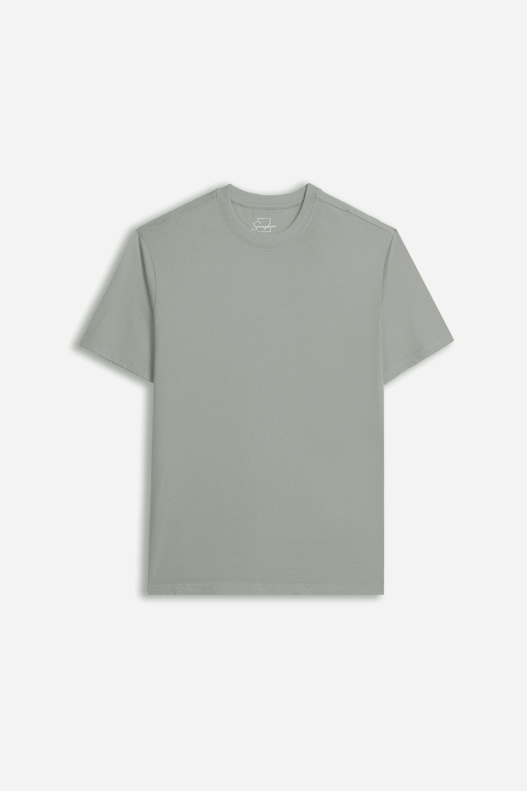 T-SHIRT GIROCOLLO BASIC GRIGIO SCURO