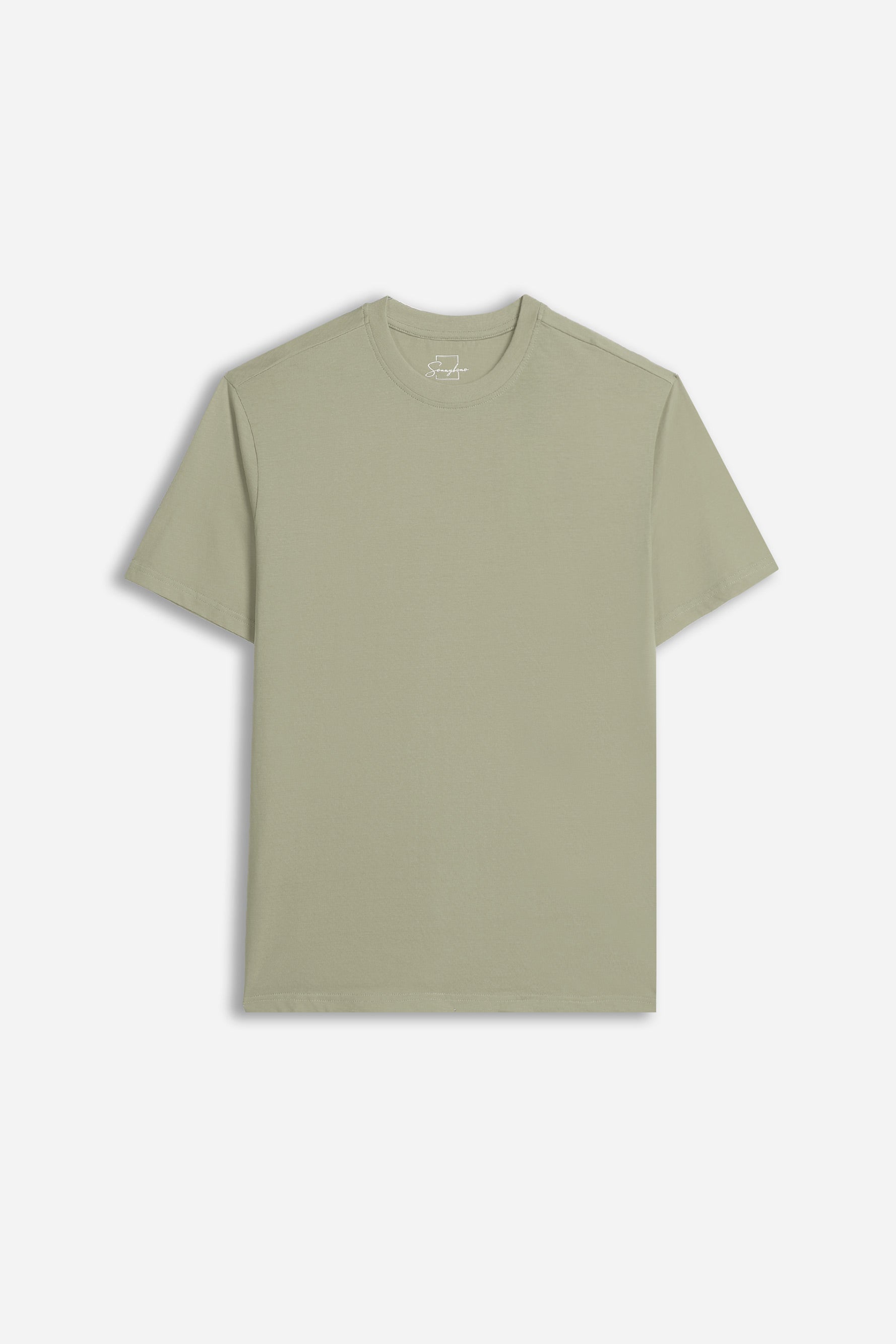 T-SHIRT GIROCOLLO BASIC KAKI