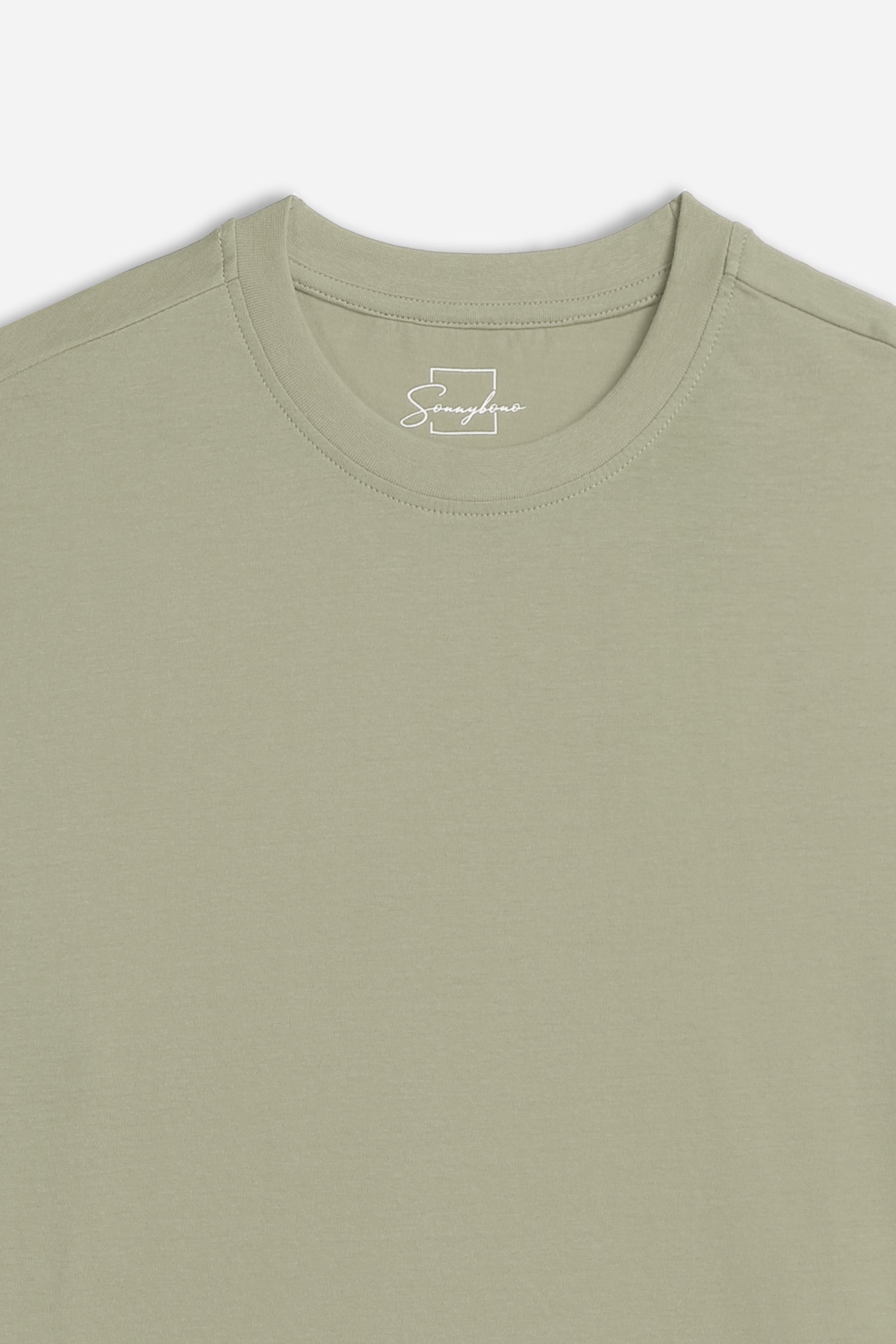 T-SHIRT GIROCOLLO BASIC KAKI