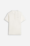 T-SHIRT SLUB SERAFINO CON TASCHINO GESSO