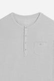 T-SHIRT SLUB SERAFINO CON TASCHINO GRIGIO