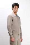 GIUBBOTTO BOMBER COLLO CAMICIA SABBIA