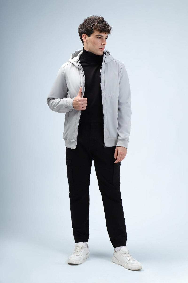 GIUBBOTTO IN SOFTSHELL GRIGIO CHIARO - Sonnybono