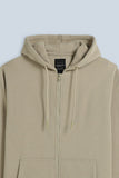 FELPA CON ZIP E CAPPUCCIO BEIGE - Sonnybono