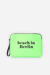 POCHETTE GRANDE CON STAMPA VERDE ACIDO