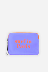 POCHETTE GRANDE CON STAMPA VIOLA