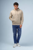 FELPA CON CAPPUCCIO COMFORT FIT BEIGE - Sonnybono