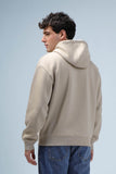 FELPA CON CAPPUCCIO COMFORT FIT BEIGE - Sonnybono