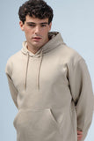 FELPA CON CAPPUCCIO COMFORT FIT BEIGE - Sonnybono