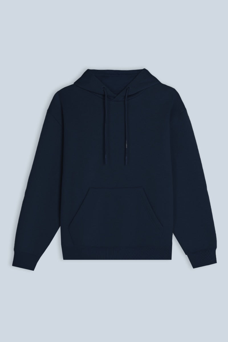 FELPA CON CAPPUCCIO COMFORT FIT BLEU - Sonnybono