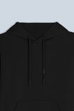 FELPA CON CAPPUCCIO COMFORT FIT NERO - Sonnybono