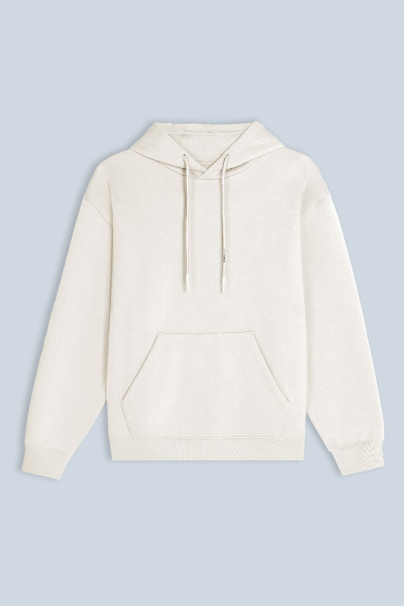 FELPA CON CAPPUCCIO COMFORT FIT PANNA - Sonnybono