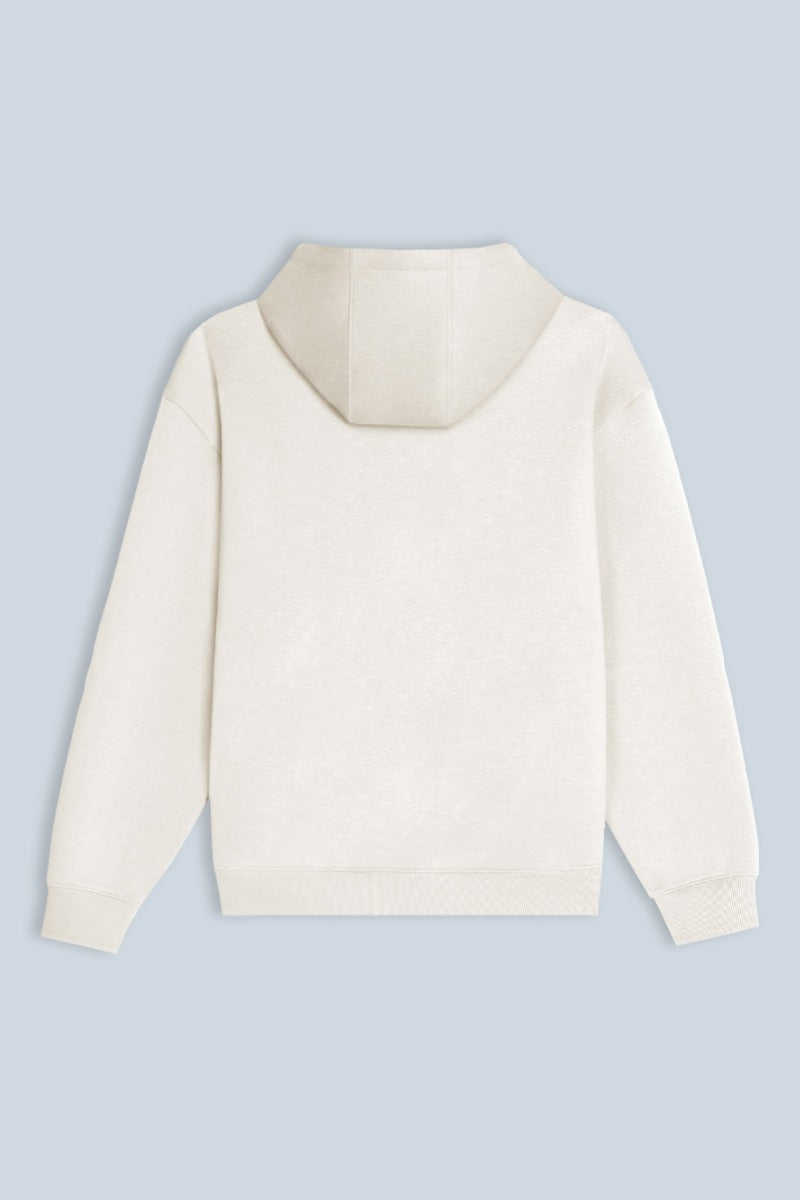 FELPA CON CAPPUCCIO COMFORT FIT PANNA - Sonnybono