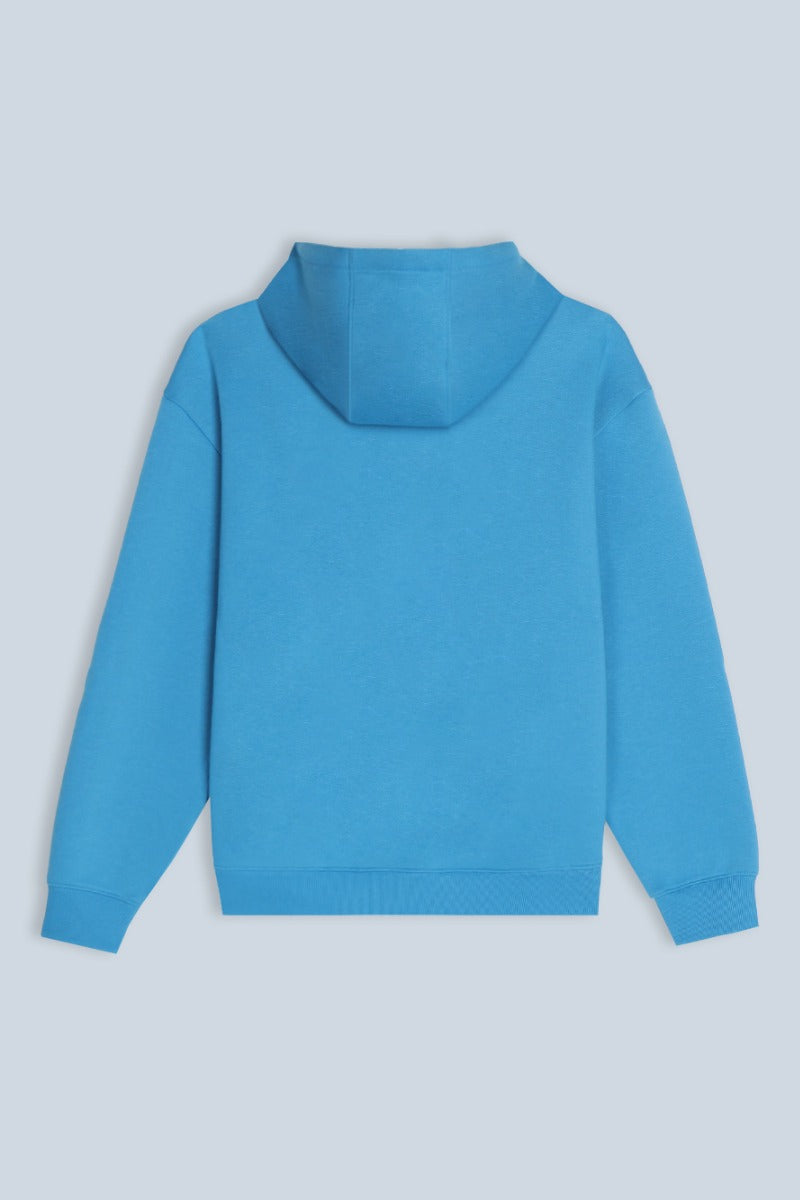 FELPA CON CAPPUCCIO COMFORT FIT PETROLIO - Sonnybono