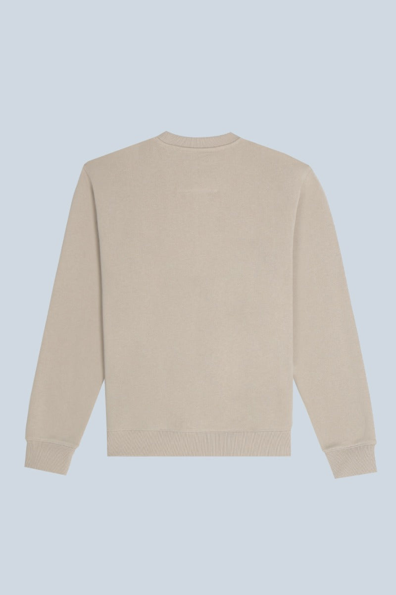 FELPA GIROCOLLO CON STAMPA BEIGE - Sonnybono