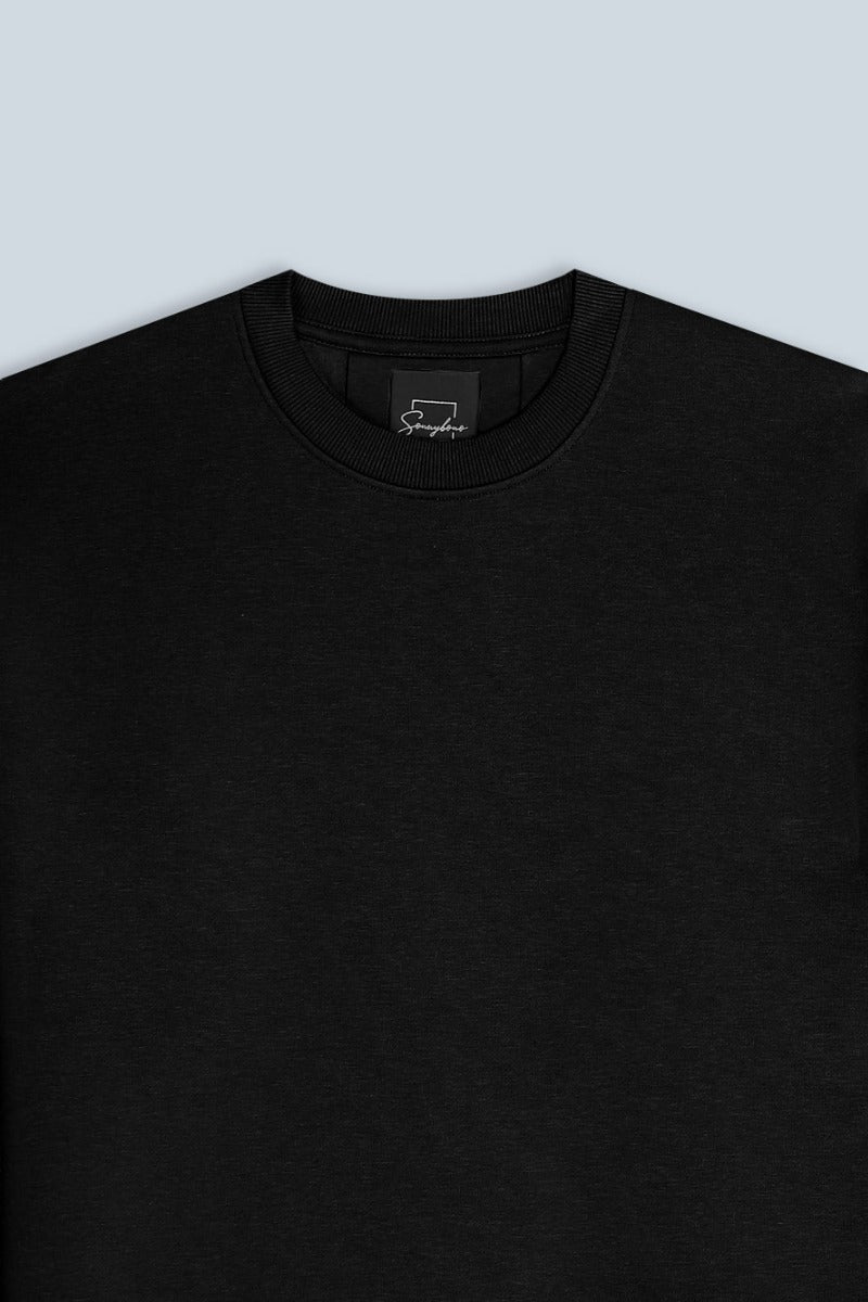 FELPA GIROCOLLO COMFORT FIT NERO - Sonnybono