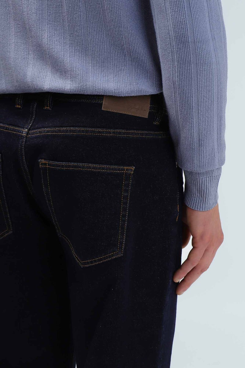 JEANS SLIM CROPPED BLEU - Sonnybono