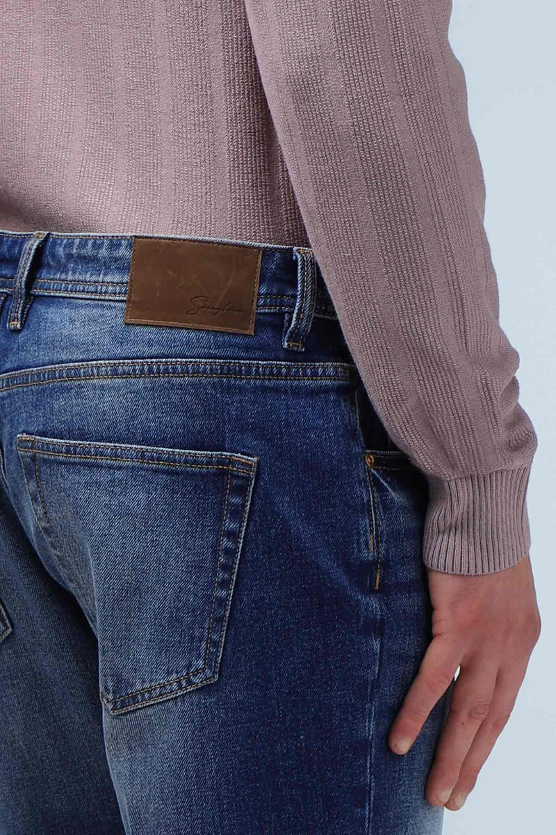 JEANS SLIM CROPPED DENIM - Sonnybono