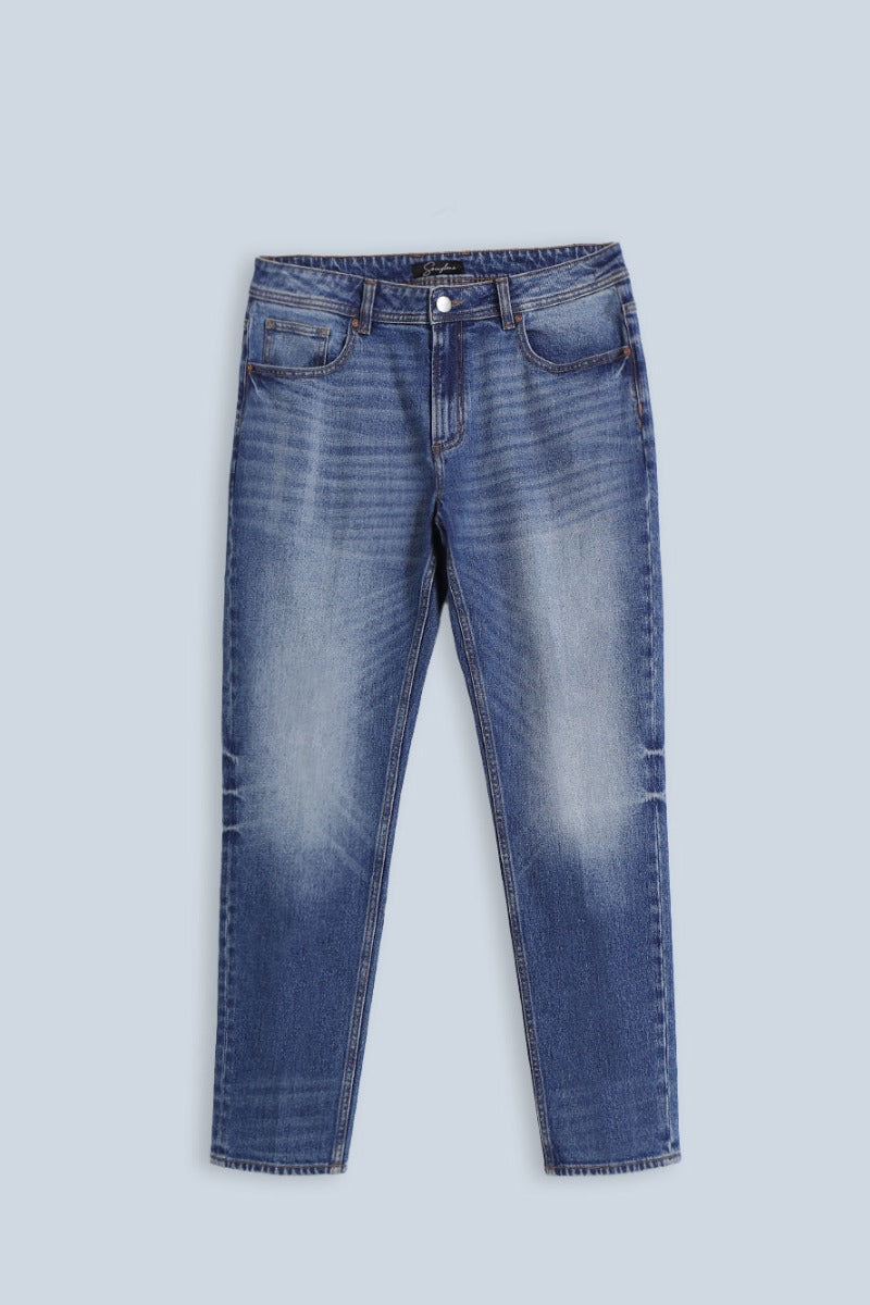 JEANS SLIM CROPPED INDACO - Sonnybono