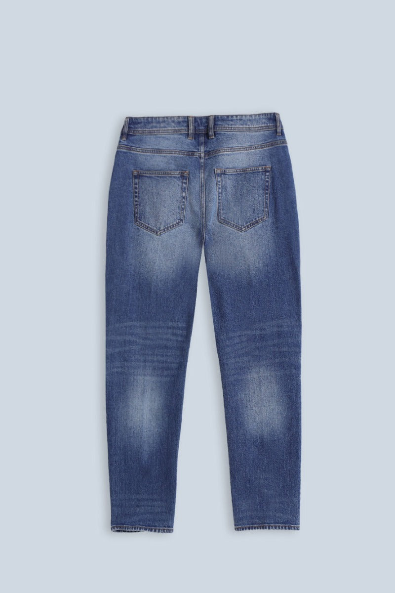 JEANS SLIM CROPPED INDACO - Sonnybono