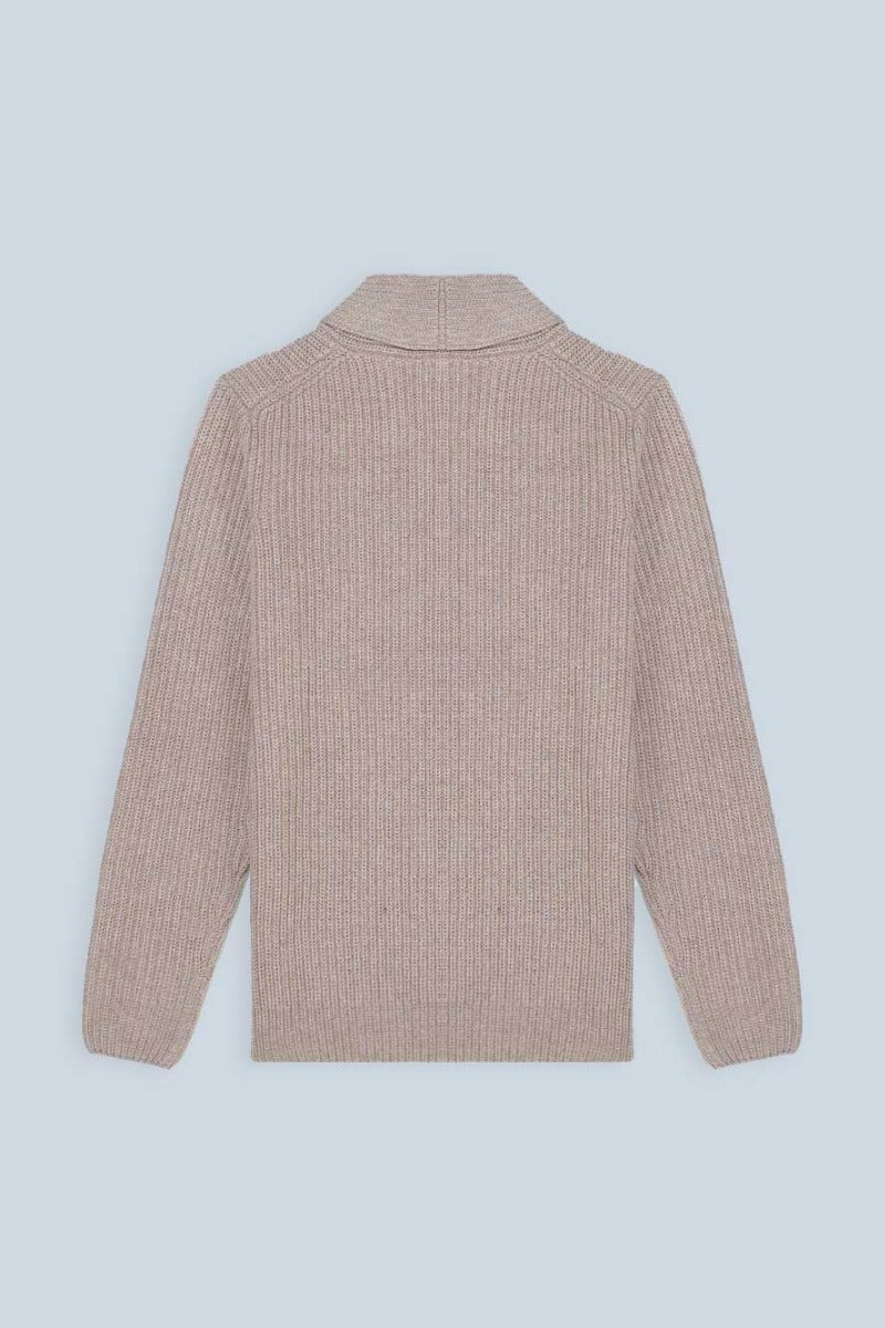 CARDIGAN COLLO SCIALLATO SASSO - Sonnybono