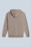 FELPA CON CAPPUCCIO E STAMPA COMFORT FIT BEIGE - Sonnybono