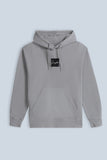 FELPA CON CAPPUCCIO E PATCH COMFORT FIT GRIGIO - Sonnybono