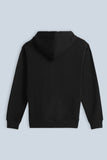 FELPA CON CAPPUCCIO E PATCH COMFORT FIT NERO - Sonnybono