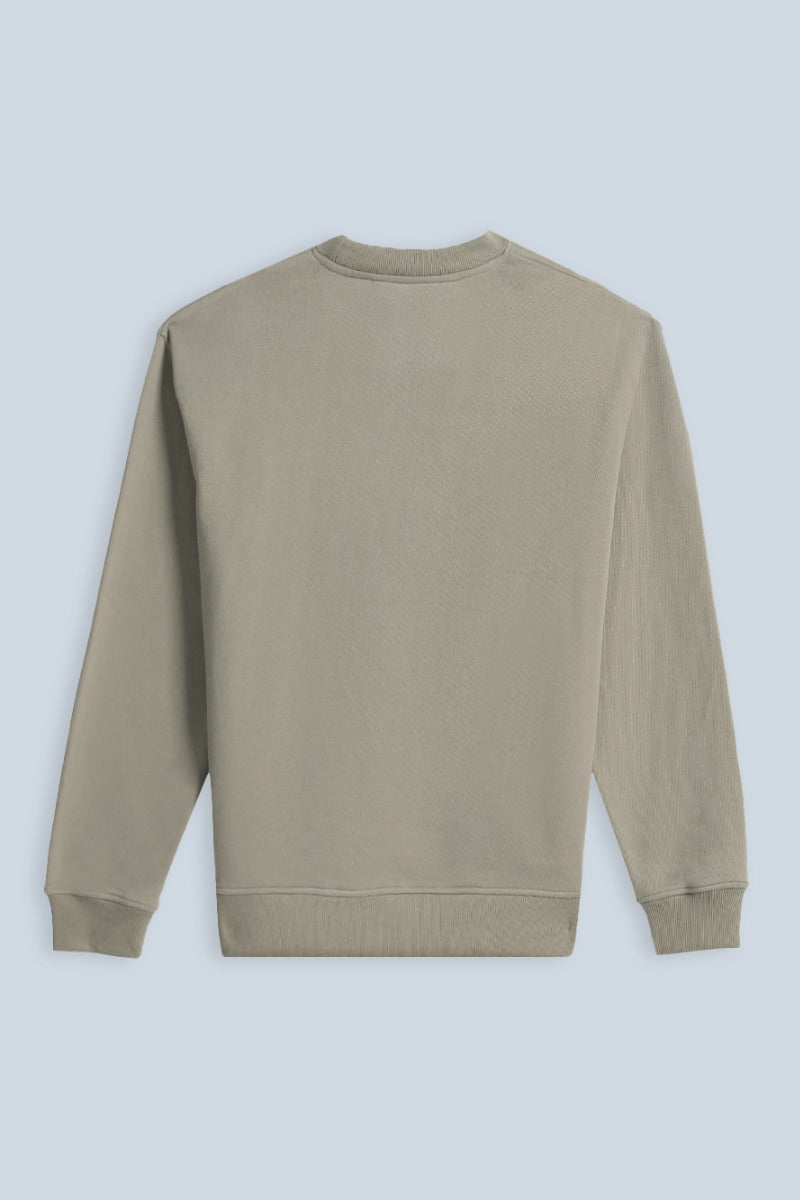 FELPA GIROCOLLO CON STAMPA 3D COMFORT FIT BEIGE - Sonnybono