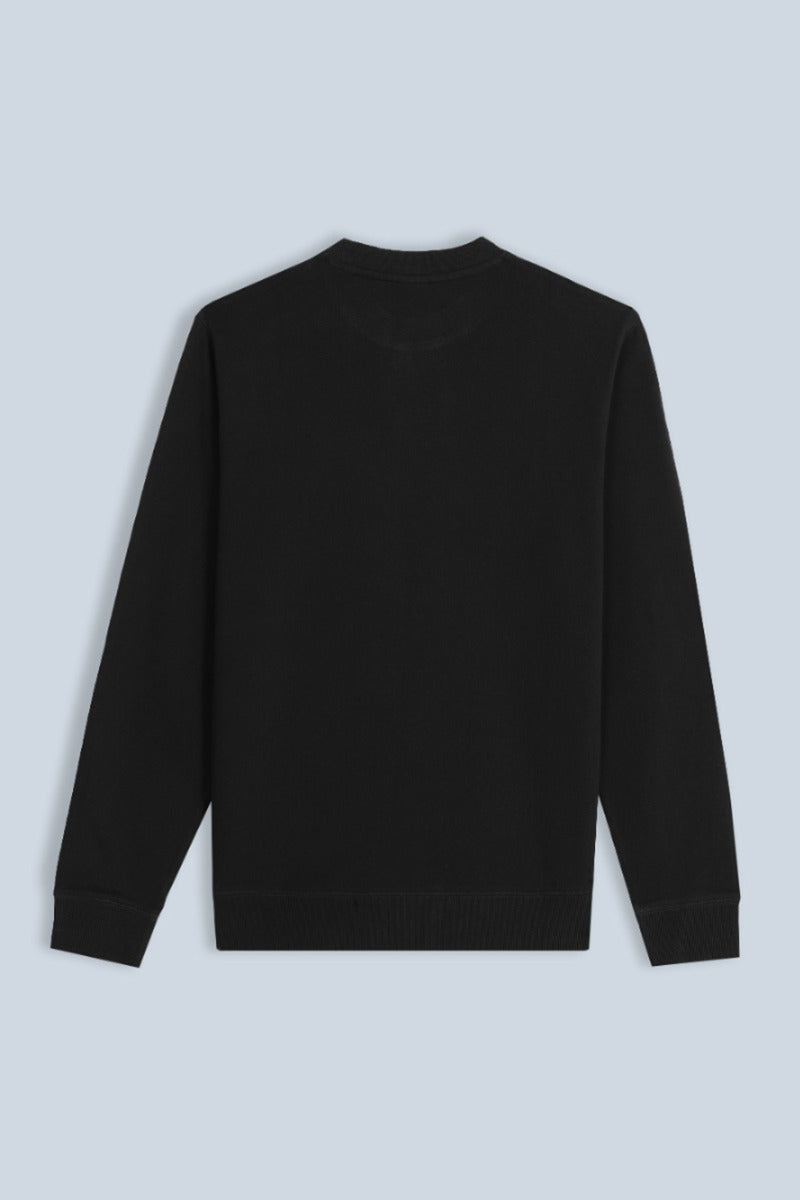 FELPA GIROCOLLO CON STAMPA 3D COMFORT FIT NERO - Sonnybono