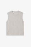 T-SHIRT GIROCOLLO SMANICATA IN MAGLINA GRIGIO GHIACCIO