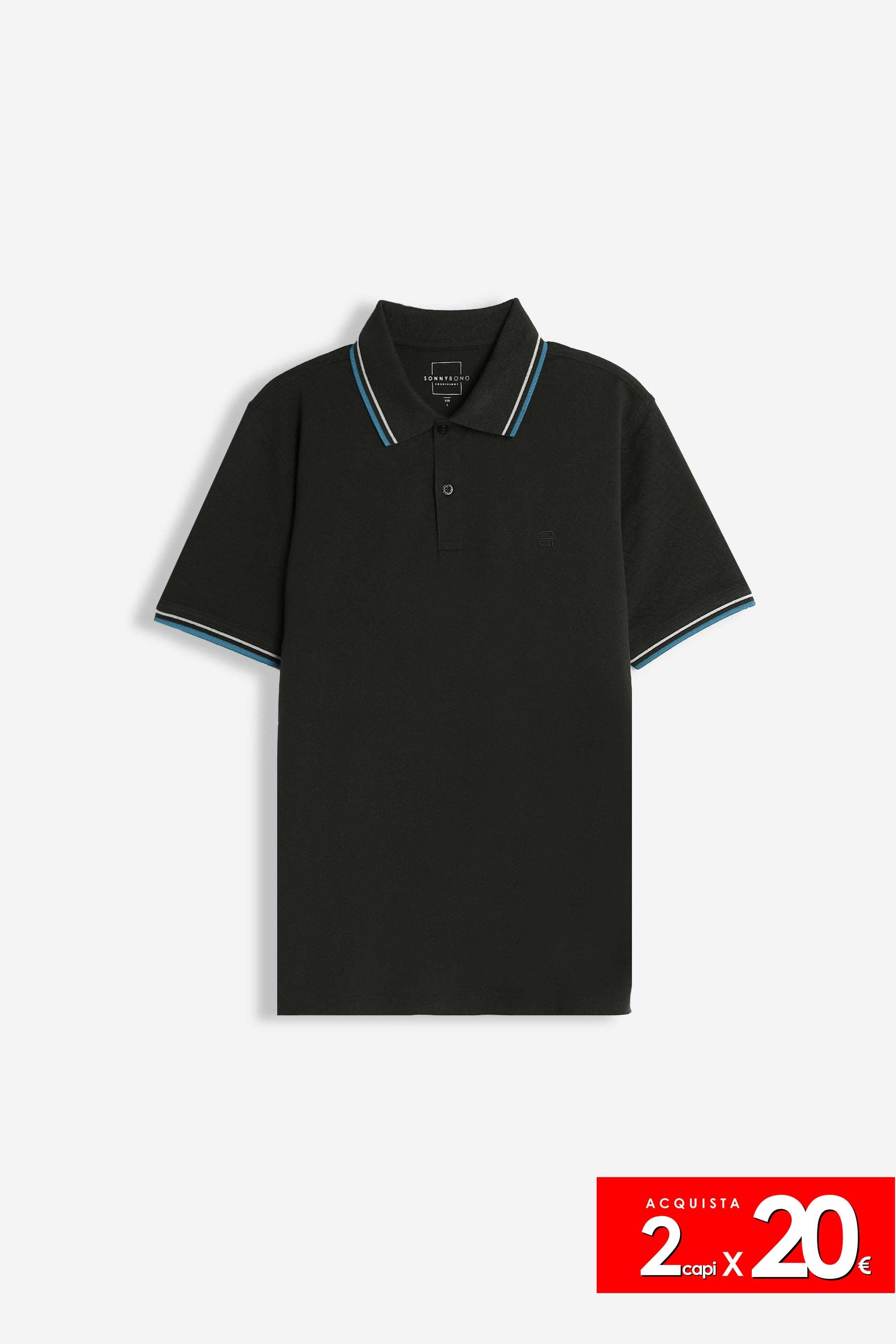 POLO IN PIQUET BASIC NERO