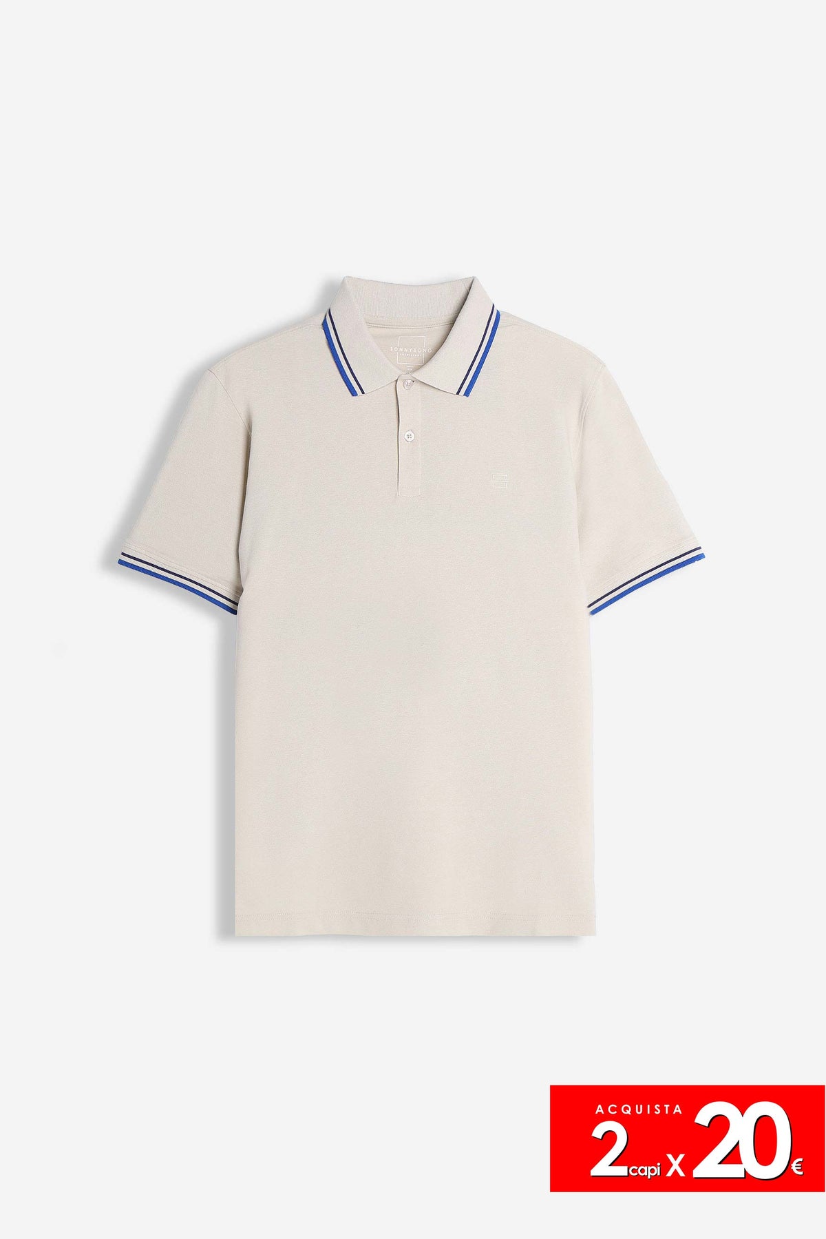 POLO IN PIQUET BASIC BEIGE CHIARO