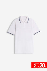 POLO IN PIQUET BASIC BIANCO